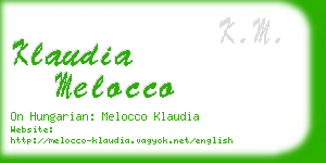 klaudia melocco business card